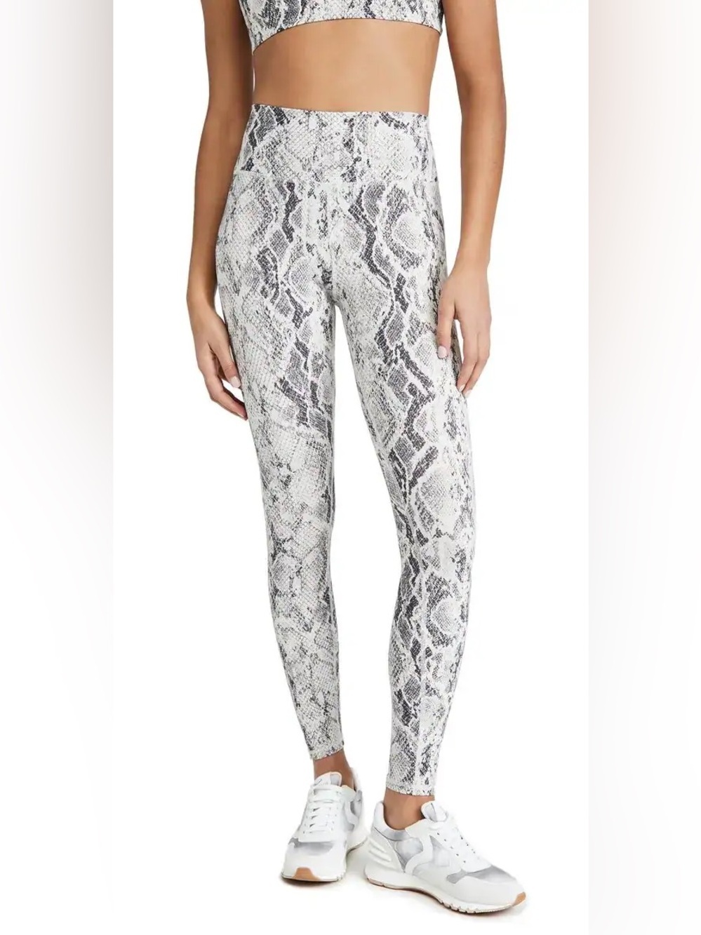 Alo Yoga High Waist Snakeskin Vapor Sport Legging’s in Bone Women’s Size Small